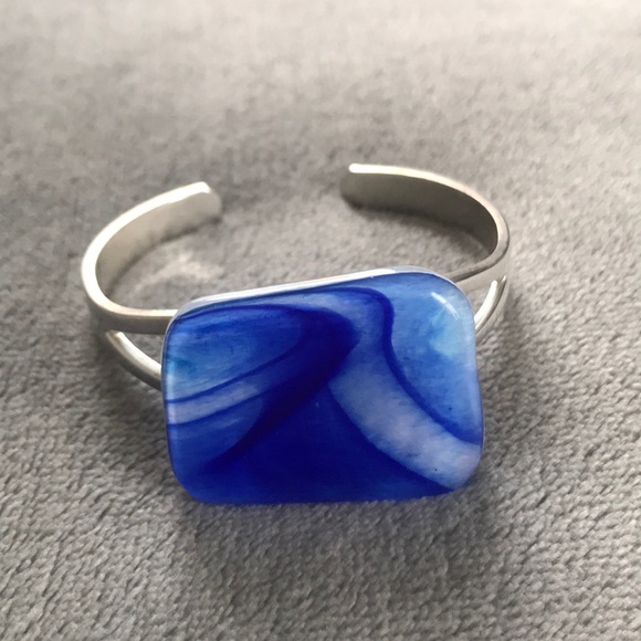 Anthropologie Jewelry - Bermuda Glass Cuff Bracelet